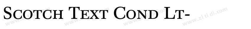 Scotch Text Cond Lt字体转换